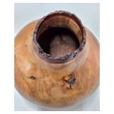 Excellent Handmade Signed "TT" Soft Maple Burled Wood Vase #1