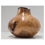 Excellent Handmade Signed "TT" Soft Maple Burled Wood Vase #1