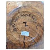 Excellent Handmade Signed "TT" Soft Maple Burled Wood Vase #1