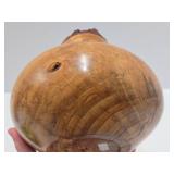 Excellent Handmade Signed "TT" Soft Maple Burled Wood Vase #1
