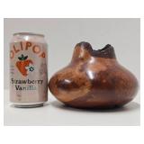 Excellent Handmade Signed "TT" Cherry Burl Wood Vase #2