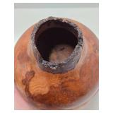 Excellent Handmade Signed "TT" Cherry Burl Wood Vase #2