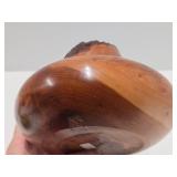Excellent Handmade Signed "TT" Cherry Burl Wood Vase #2