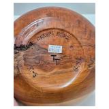 Excellent Handmade Signed "TT" Cherry Burl Wood Vase #2