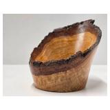 Excellent Handmade Signed "TT" Red Oak Burl Wood Bowl/Basket  #3