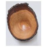 Excellent Handmade Signed "TT" Red Oak Burl Wood Bowl/Basket  #3
