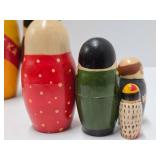 Set of Hand Painted Russian Leader Matryoshka Nesting Dolls