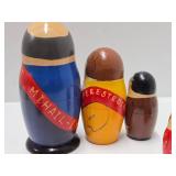 Set of Hand Painted Russian Leader Matryoshka Nesting Dolls