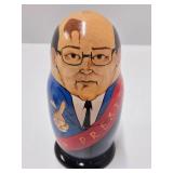 Set of Hand Painted Russian Leader Matryoshka Nesting Dolls
