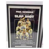 2 Framed Contemporary Classic Movie Posters - Blazing Saddles & Slap Shot