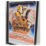 2 Framed Contemporary Classic Movie Posters - Blazing Saddles & Slap Shot