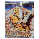 2 Framed Contemporary Classic Movie Posters - Blazing Saddles & Slap Shot