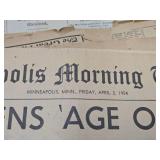 Collection of Old Vintage Complete Newspapers from Important Events