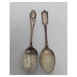 2 Antique Sterling Silver Spoons from Bancroft, Iowa