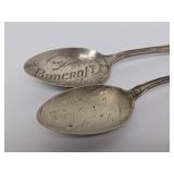 2 Antique Sterling Silver Spoons from Bancroft, Iowa