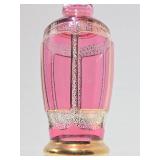 Very Nice Vintage Pink Crystal Cut-to-Clear Decanter w/Stopper