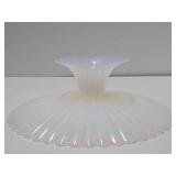 Excellent Vintage Murano Yalos Casa Opalescent Footed Glass Cake Stand