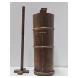 Very Nice Early Primitive Antique Butter Churn - Dated 1858