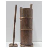 Very Nice Early Primitive Antique Butter Churn - Dated 1858