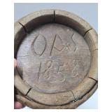 Very Nice Early Primitive Antique Butter Churn - Dated 1858