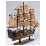 Vintage AMS VICTORY Wooden Ship Display