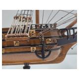 Vintage AMS VICTORY Wooden Ship Display