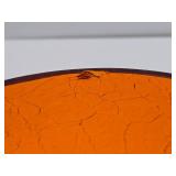 Mid Century Art Glass Danish Modern Dish & Orange Blenko Bowl