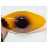 Mid Century Art Glass Danish Modern Dish & Orange Blenko Bowl