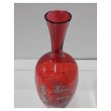 Impressive Antique Victorian MARY GREGORY Glass Vase