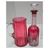Nice Collection of Vintage & Antique Cranberry Glass