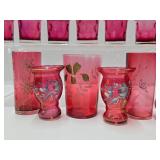 Nice Collection of Vintage & Antique Cranberry Glass