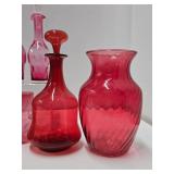 Nice Collection of Vintage & Antique Cranberry Glass