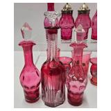 Nice Collection of Vintage & Antique Cranberry Glass