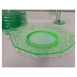 Estate Lot of Vintage Green Vaseline / Uranium Glass