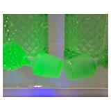 Estate Lot of Vintage Green Vaseline / Uranium Glass