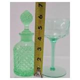 Estate Lot of Vintage Green Vaseline / Uranium Glass