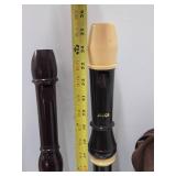 3 Oversized LARGE Vintage Recorder Musical Instruments