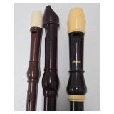 3 Oversized LARGE Vintage Recorder Musical Instruments
