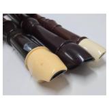 3 Oversized LARGE Vintage Recorder Musical Instruments