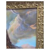Large Oil on Canvas Painting - After Guido Cagnacci - "Mary Magdalene Carried to Heaven"