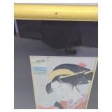Pair of Vintage Framed Japanese Woodblock Prints