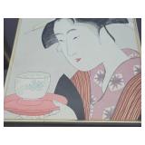 Pair of Vintage Framed Japanese Woodblock Prints