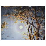 Large Framed Signed Numbered Halloween Print by Terry Redlin - "Autumn Traditions"