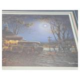 Large Framed Signed Numbered Halloween Print by Terry Redlin - "Autumn Traditions"