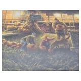 Large Framed Signed Numbered Halloween Print by Terry Redlin - "Autumn Traditions"