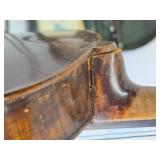 Very Nice Old Antique Stradivarius Copy Violin w/Case & 2 Bows