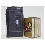 Vintage SONY Portable Cassette Tape Player w/Jimmy Hendrix Box Set