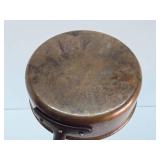Excellent Quality Old Vintage Heavy Copper Skillet / Cooking Pan w/Lid