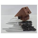 Quality Set of CUTCO Knives w/Cutco Knife Block