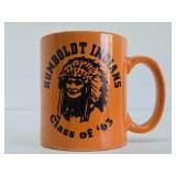 Vintage 1963 HUMBOLT Indians Ceramic Coffee Mug